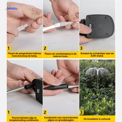 Kleurrijke Zonnelampen voor de Tuin met LED-verlichting