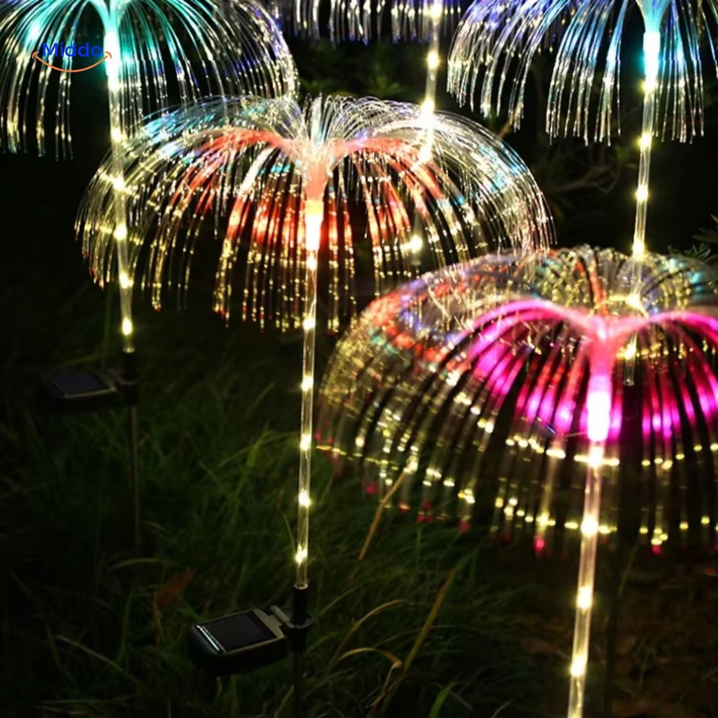Kleurrijke Zonnelampen voor de Tuin met LED-verlichting