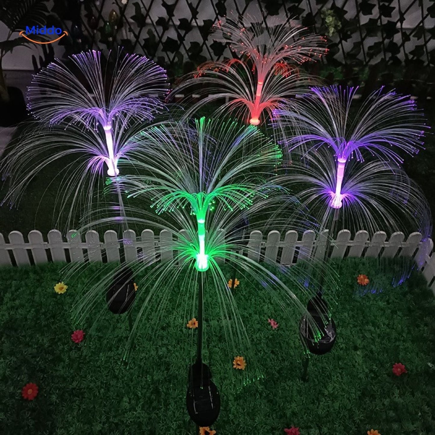 Kleurrijke Zonnelampen voor de Tuin met LED-verlichting