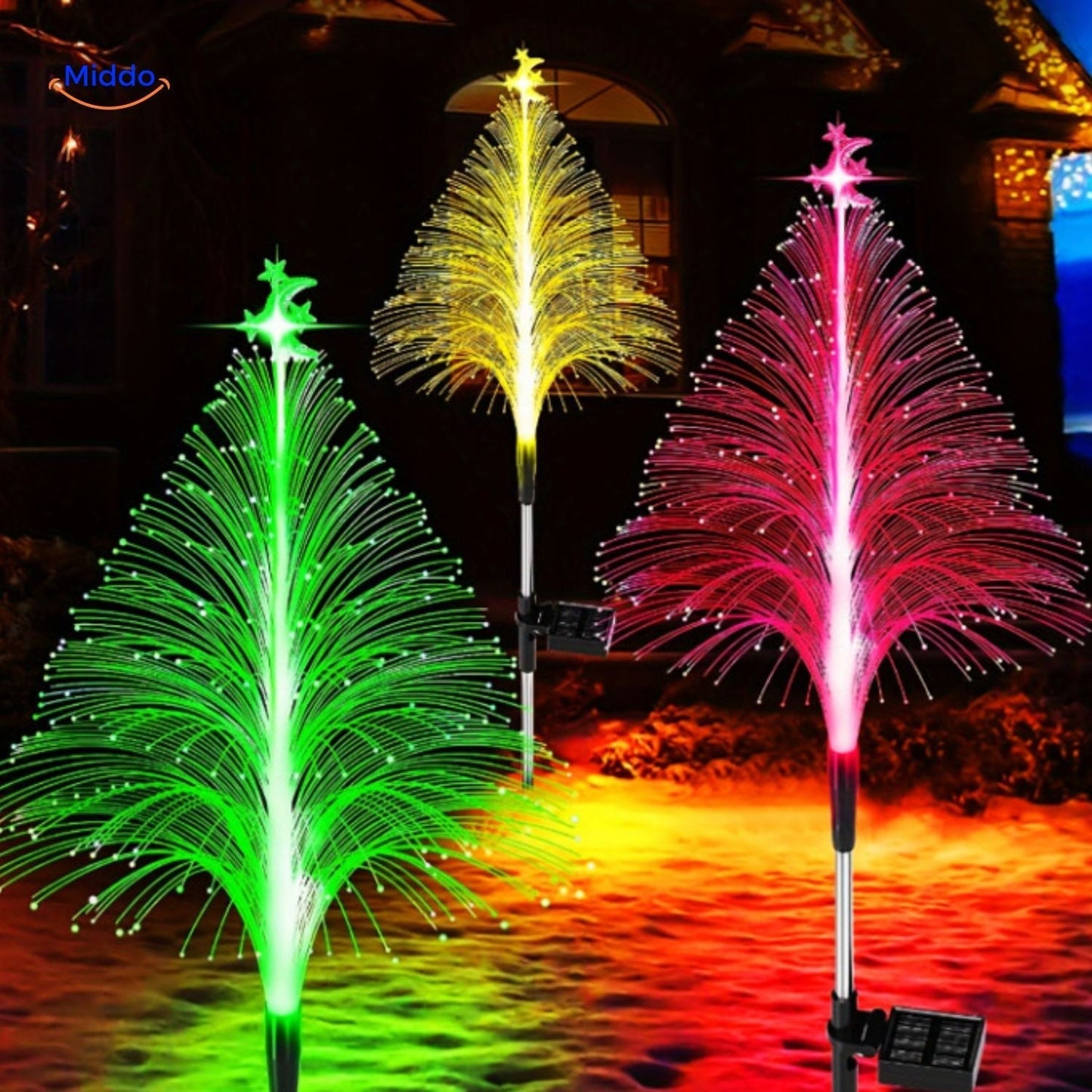 Kleurrijke Zonnelampen voor de Tuin met LED-verlichting