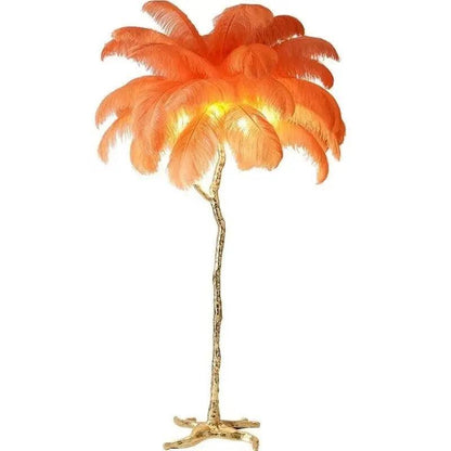 Nordic Vloerlamp met Struisvogelveren Luxe Design