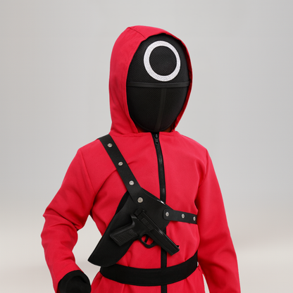 Kinder Jumpsuit Bewaker Kostuum Capuchon Set Polyester