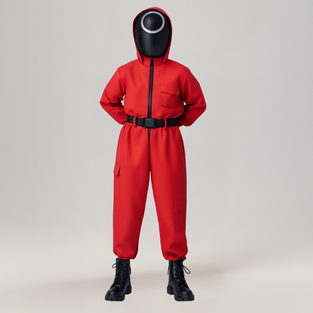 Kinder Jumpsuit Bewaker Kostuum Capuchon Set Polyester