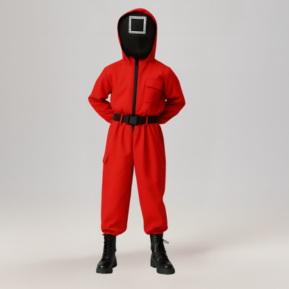 Kinder Jumpsuit Bewaker Kostuum Capuchon Set Polyester