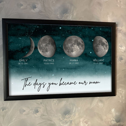 Maanfase Poster Luxe Celestiaal voor Mama