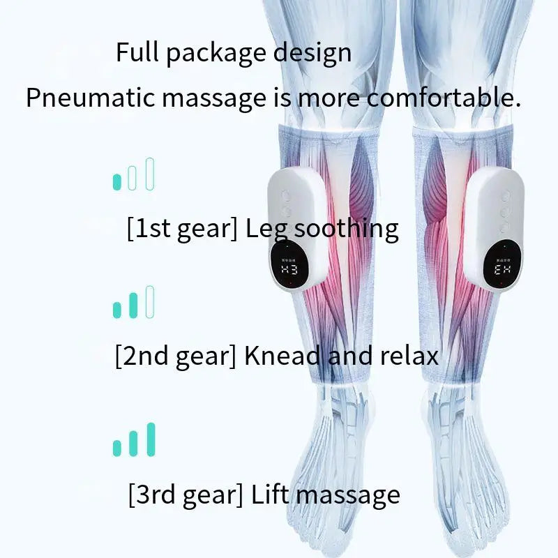 Kabelloses Beinmassagegerät mit 360° Luftdruck, 3 Modi und Heißkompression 5