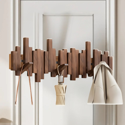 Houten Kapstok Opklapbaar met Magnetische Haken Modern Design - Velinix