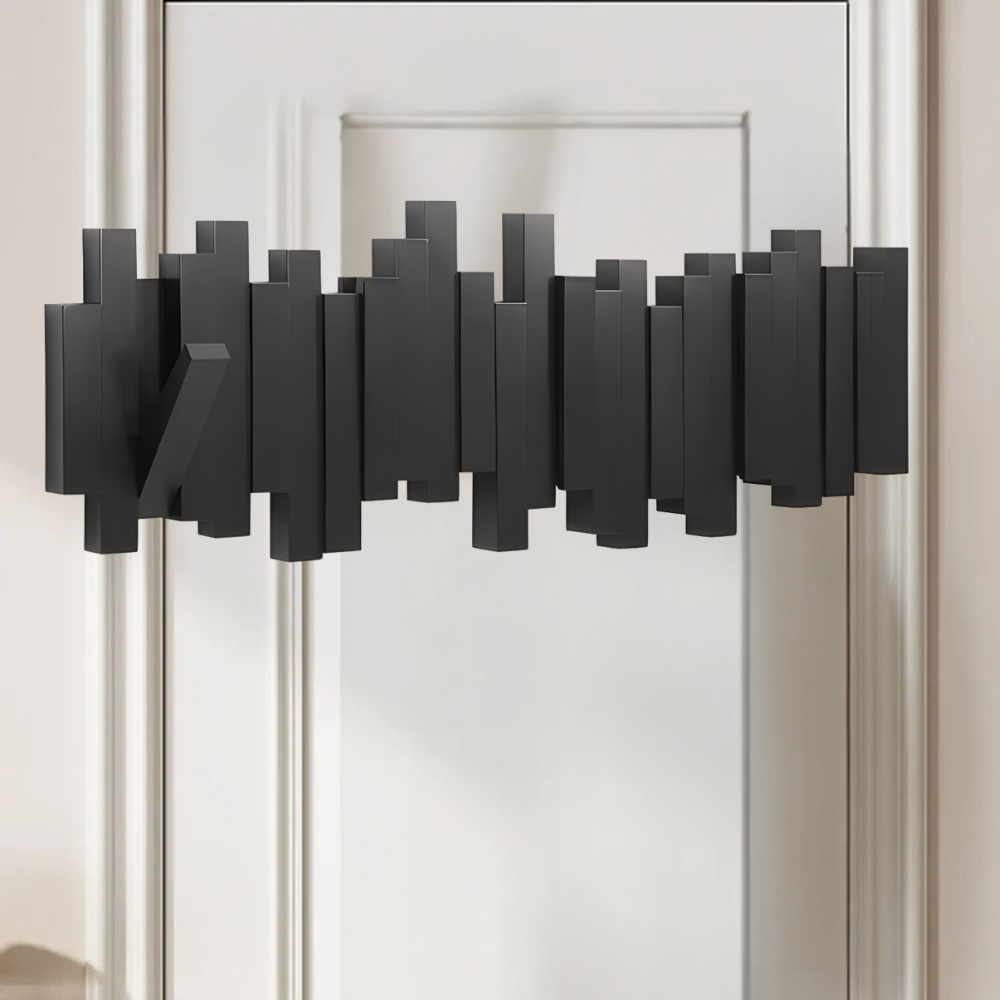 Houten Kapstok Opklapbaar met Magnetische Haken Modern Design
