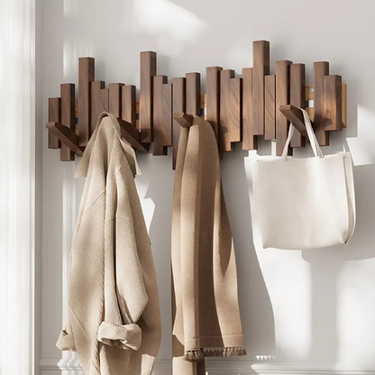 Houten Kapstok Opklapbaar met Magnetische Haken Modern Design