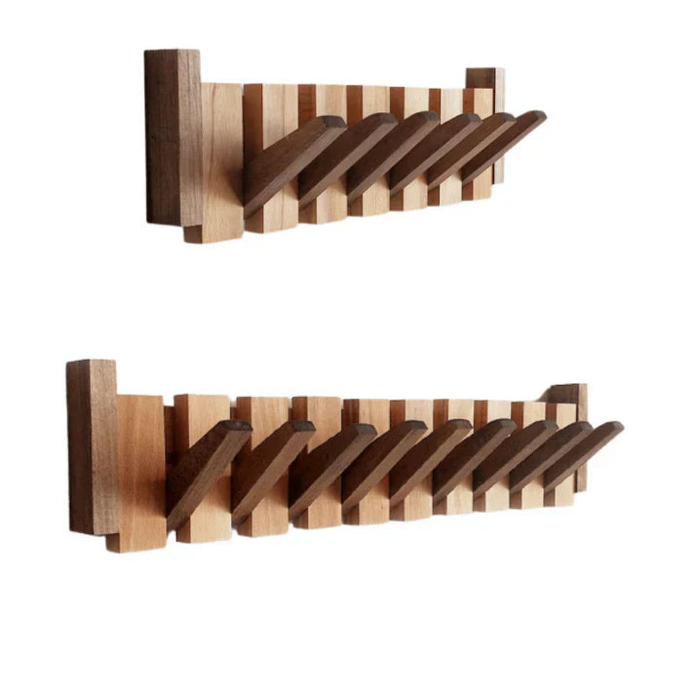 Wandkapstok Houten Inklapbare Haken Modern Design
