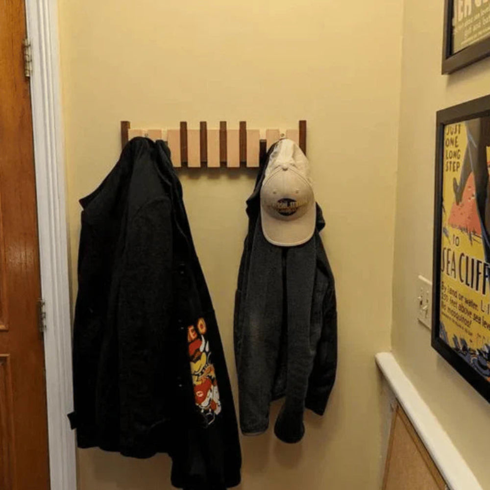 Wandkapstok Houten Inklapbare Haken Modern Design