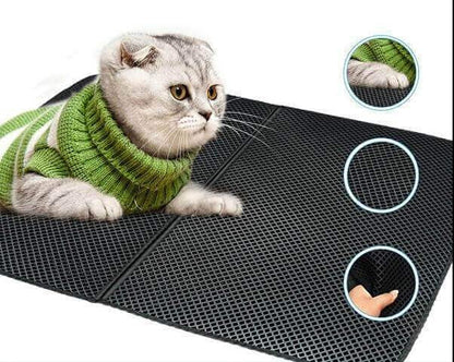 Katten Littermat Luxe Hygiënische Bakmat voor Schone Kattenbak - Velinix