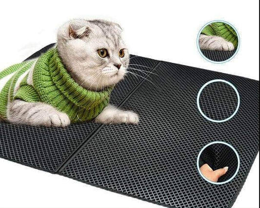 Katten Littermat Luxe Hygiënische Bakmat voor Schone Kattenbak - Velinix