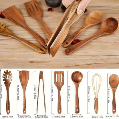 Houten Keukengerei Set 6-delige Kookgerei