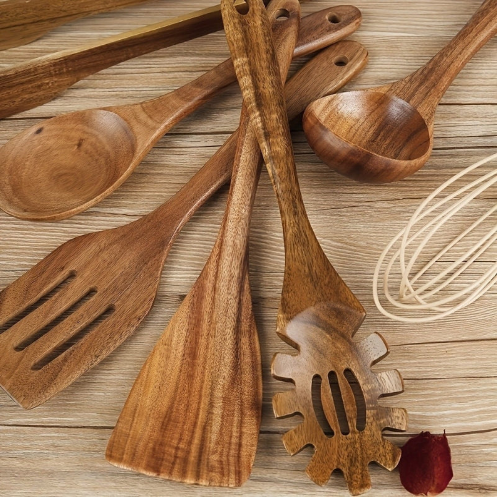 Houten Keukengerei Set 6-delige Kookgerei - Velinix