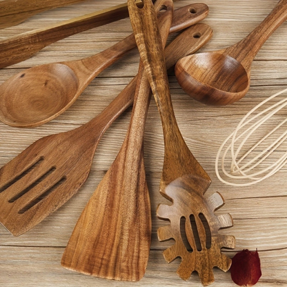 Houten Keukengerei Set 6-delige Kookgerei - Velinix