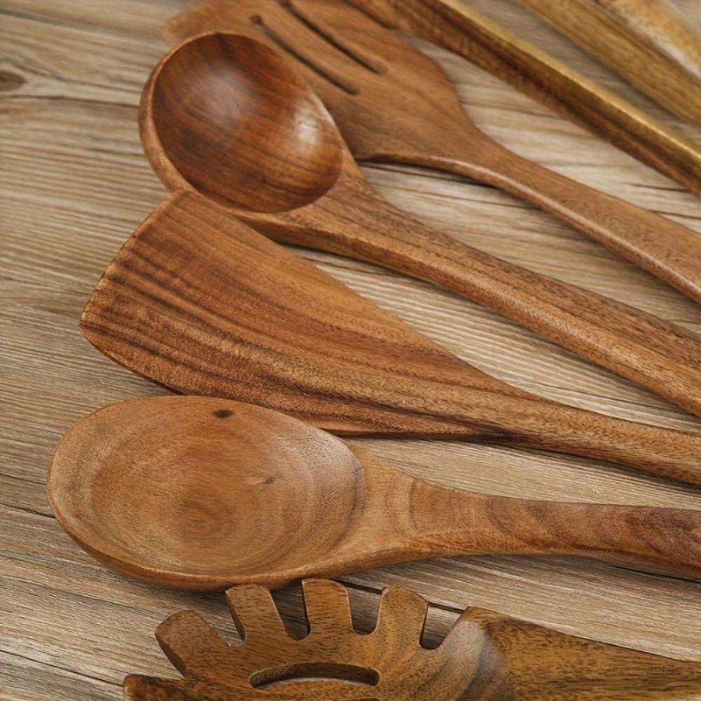 Houten Keukengerei Set 6-delige Kookgerei