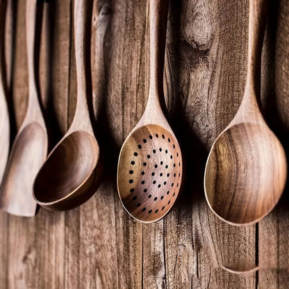 Houten Keukengerei Set Duurzaam voor Dagelijks Gebruik