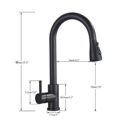 Keukenkraan Met Uittrekbare Sproeikop RVS Modern Design