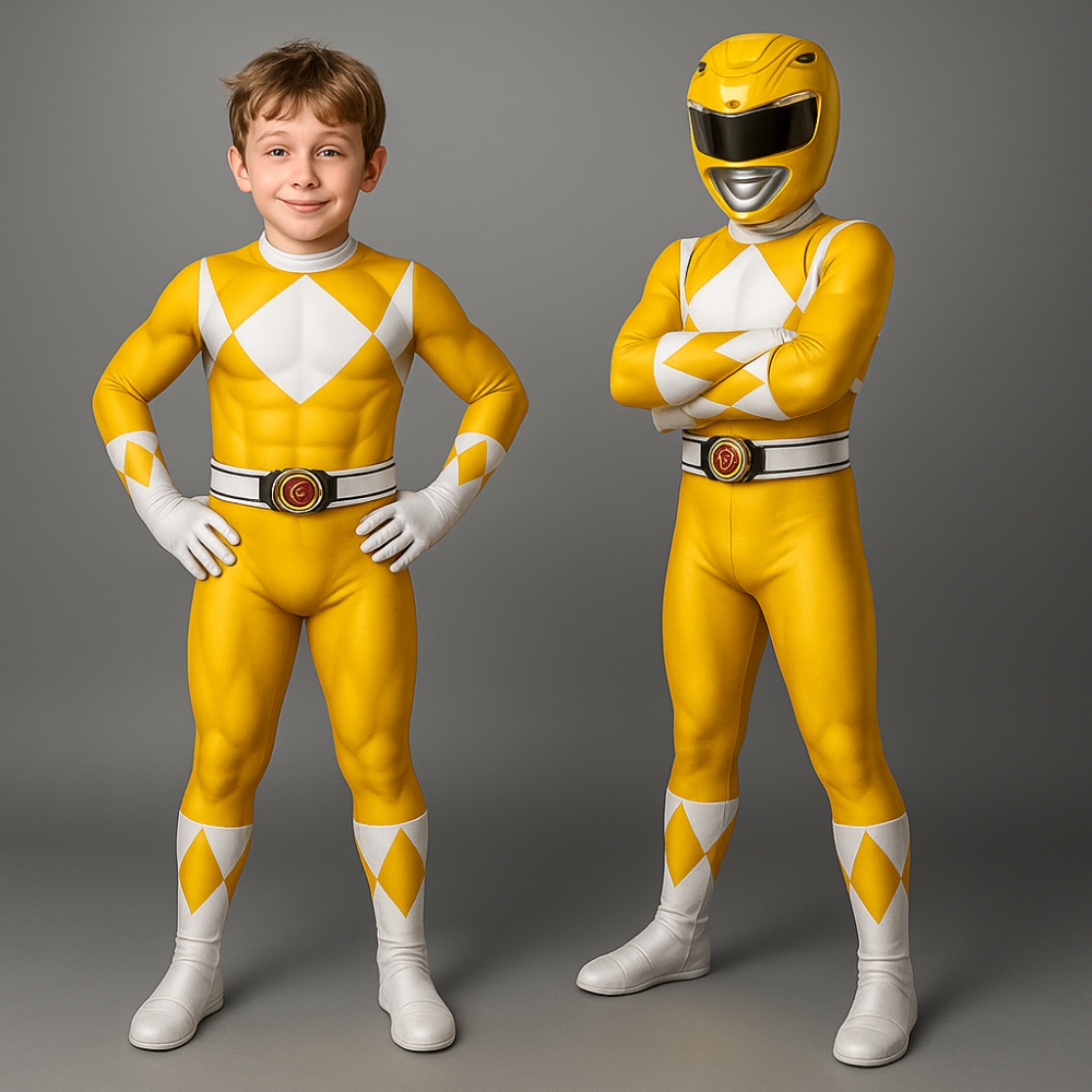 Kinder Superheld Kostuum Stretch Jumpsuit met Masker