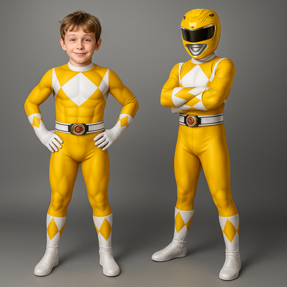 Kinder Superheld Kostuum Stretch Jumpsuit met Masker