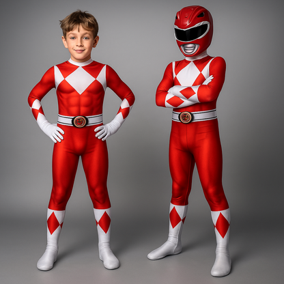 Kinder Superheld Kostuum Stretch Jumpsuit met Masker