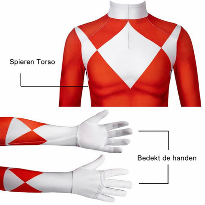 Kinder Superheld Kostuum Stretch Jumpsuit met Masker