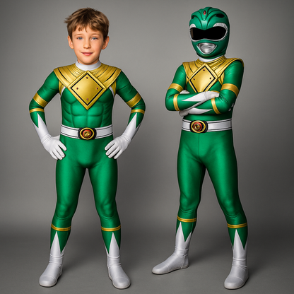 Kinder Superheld Kostuum Stretch Jumpsuit met Masker
