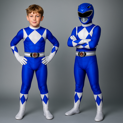 Kinder Superheld Kostuum Stretch Jumpsuit met Masker