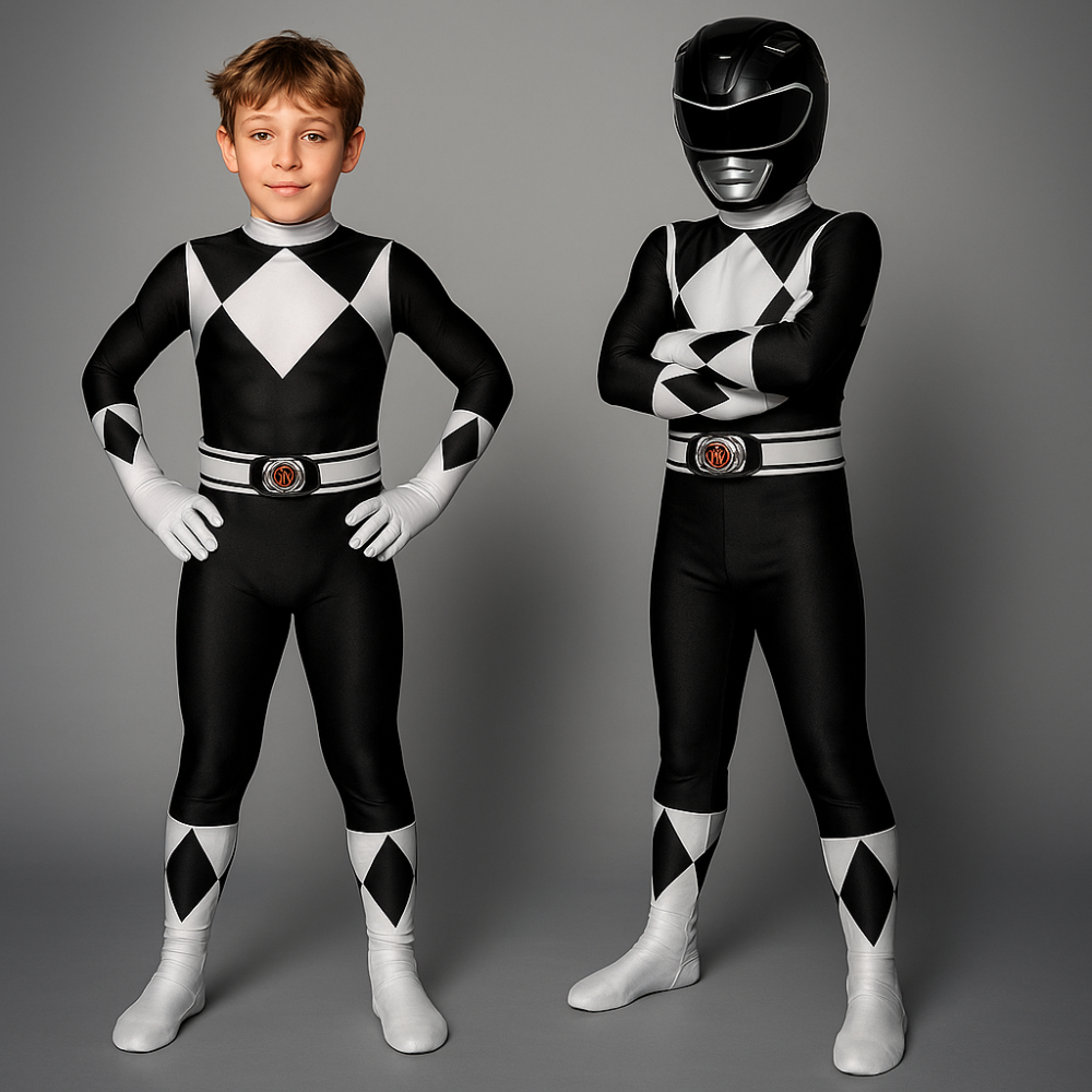 Kinder Superheld Kostuum Stretch Jumpsuit met Masker