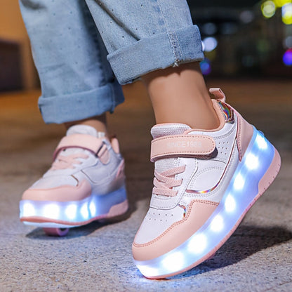 Kinderen Roller Sneakers met LED Lichtgevende Wielen