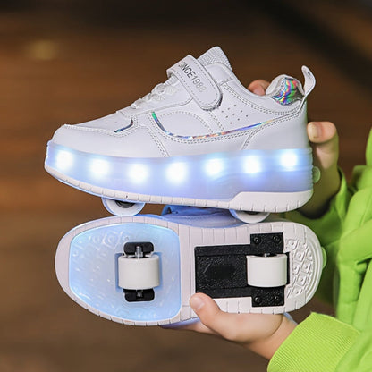 Kinderen Roller Sneakers met LED Lichtgevende Wielen