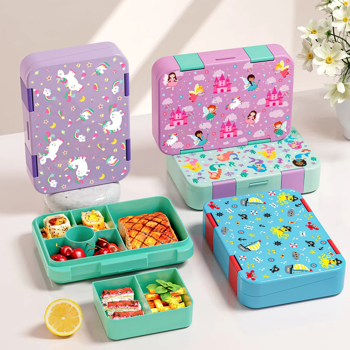 Lunchbox Bento Kinderschoolbestendig Magnetronbestendig Lekvrij