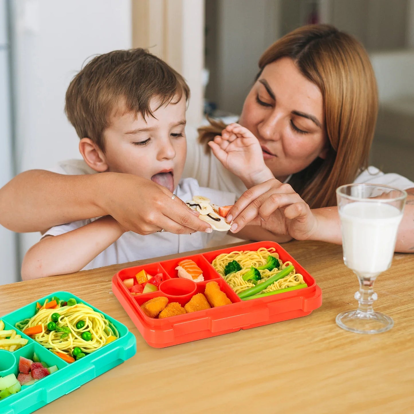 Lunchbox Bento Kinderschoolbestendig Magnetronbestendig Lekvrij