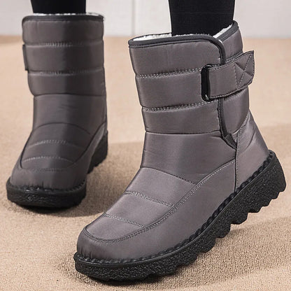 Dames Winterschoenen Waterdicht Zwart Bontgevoerd