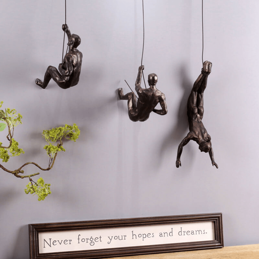 Wanddecoratie Sculptuur Kunststof Metaal Neutraal Modern Design