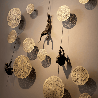 Wanddecoratie Sculptuur Kunststof Metaal Neutraal Modern Design