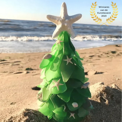 Kerstboom Sea Glass Decoratie Handgemaakt Uniek