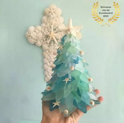 Kerstboom Sea Glass Decoratie Handgemaakt Uniek - Velinix