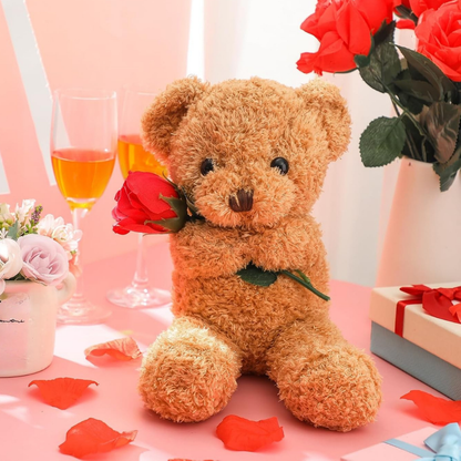 Rozenbeer Pluche Knuffel Zachte Valentijnsdag Cadeau - Velinix