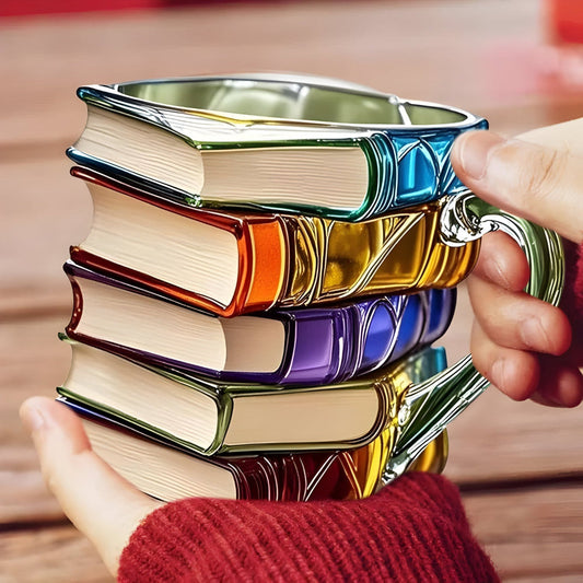 Glas Koffiemok Boeken Design Uniek Decoretje - Velinix