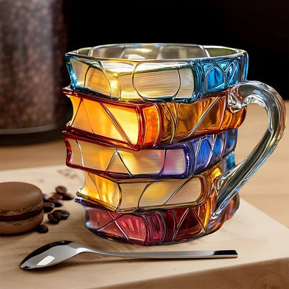 Glas Koffiemok Boeken Design Uniek Decoretje