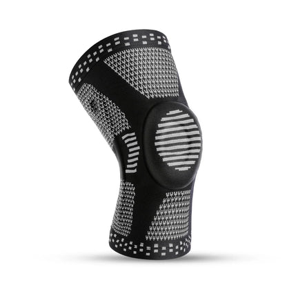 Kompressions-Kniemanschette aus Silikon für Sport, Fitness und Rehabilitation, Schwarz 10