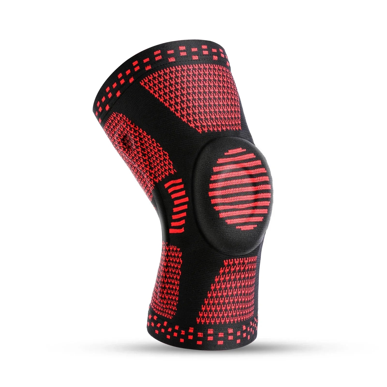 Kompressions-Kniemanschette aus Silikon für Sport, Fitness und Rehabilitation, Schwarz 11