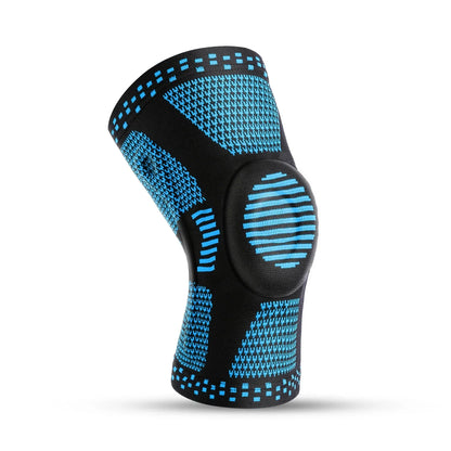 Kompressions-Kniemanschette aus Silikon für Sport, Fitness und Rehabilitation, Schwarz 9
