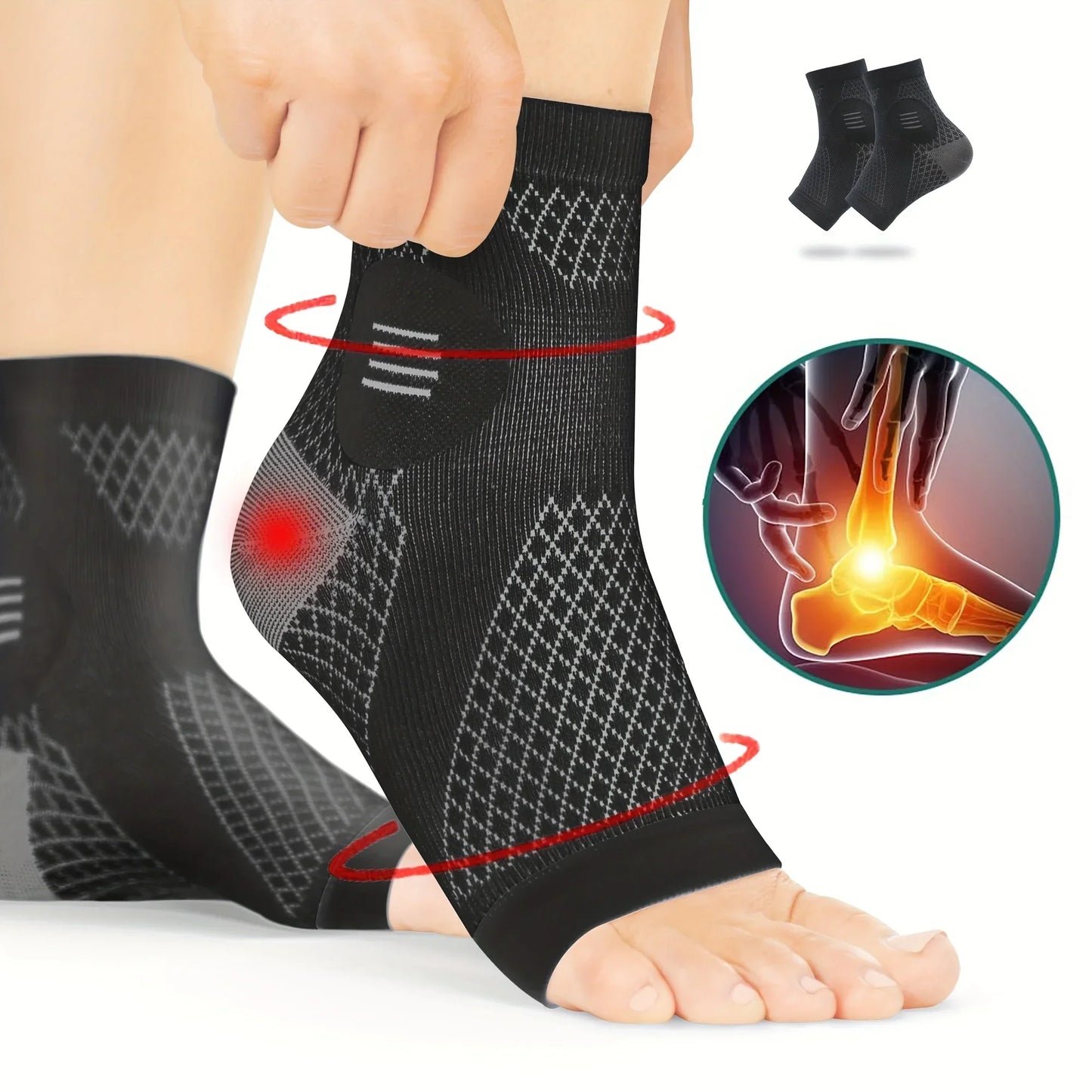 Compressiesokken voor Vermoeide Voeten met Extra Comfort - Velinix