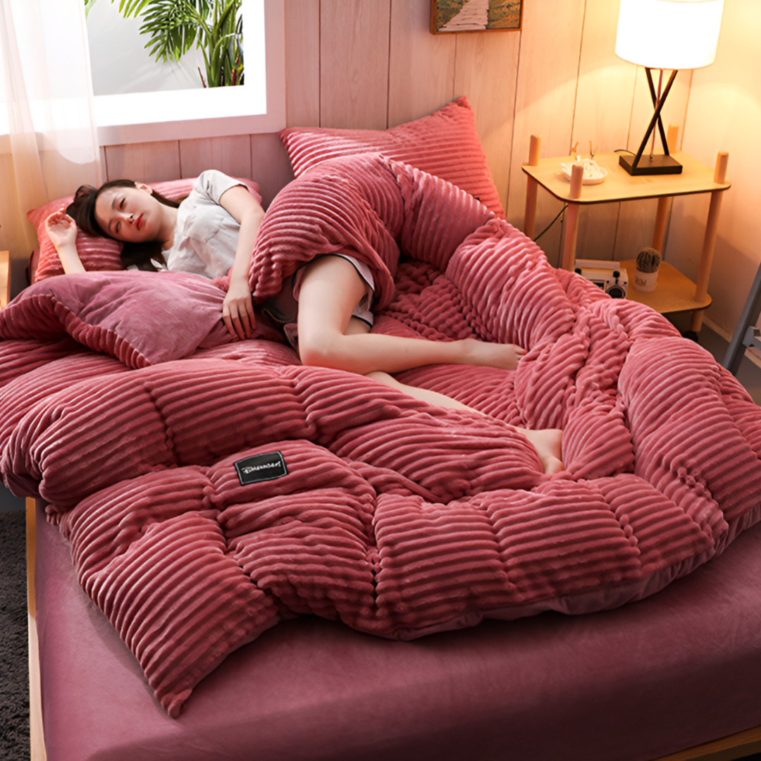 Zachte Fleece Beddensprei Warm en Kuschelig voor Winter