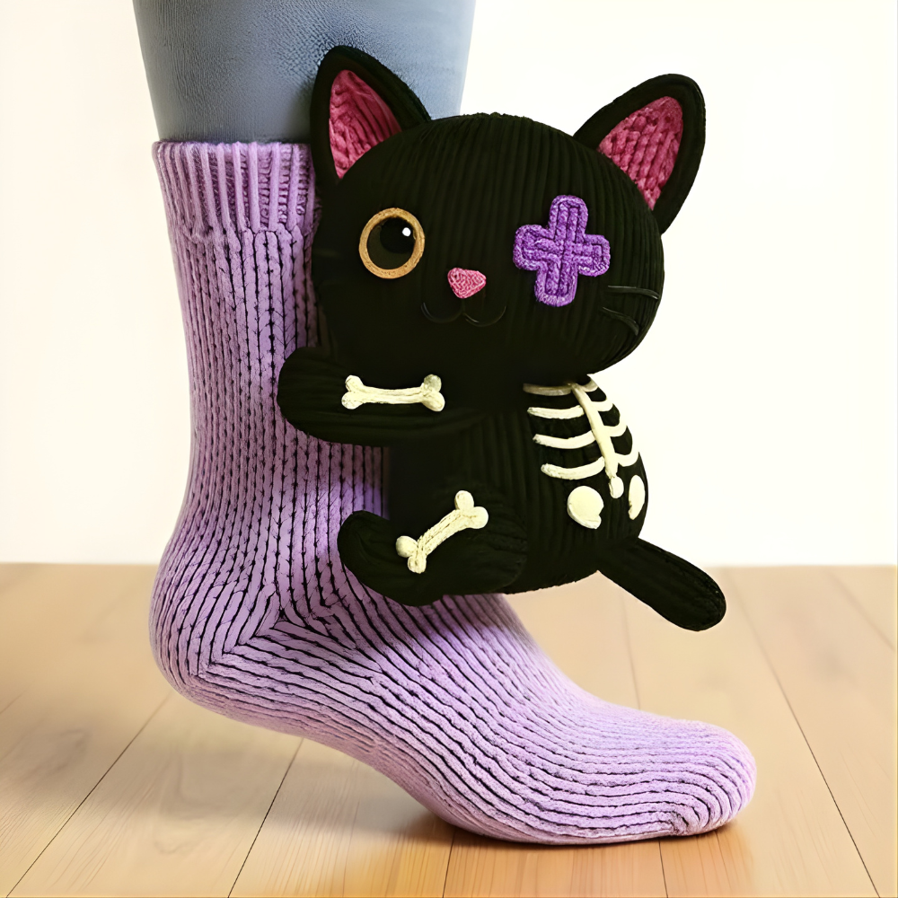 Dierensokken Unisex Warm Antislip 3D Design