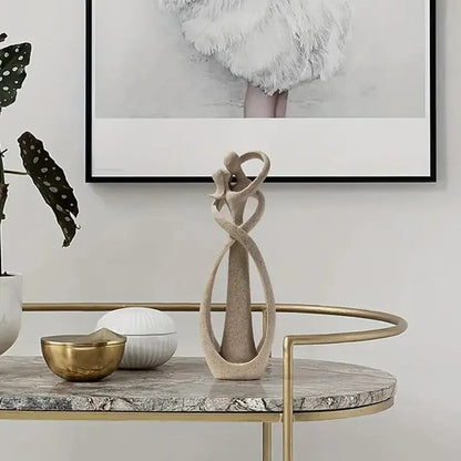 Romantische Hars Sculptuur Liefdessymbool Modern Design