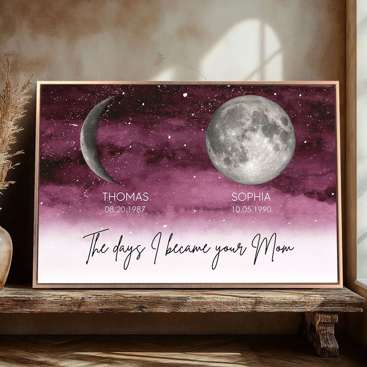 Maanfase Poster Luxe Celestiaal voor Mama